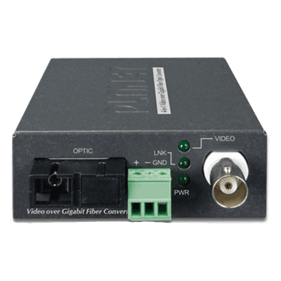 Kit Convertidor de Medios de Video Sobre Fibra Gigabit WDM-SC, Monomodo a 20 km, Tipo de Video AHD/TVI/CVI/CVBS