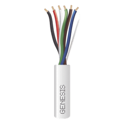 Cable de Control / 6 Conductores / Calibre 18 AWG / 305 m (1000 ft) / Cobre Sólido / Plenum / CL3P-FPLP-CMP / Blanco / Alarmas y Control de Acceso