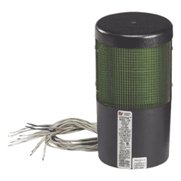 Módulo de Luz de Estado Incandescente, Voltaje de 24 Vdc, Color Verde con patrones de destello Flash o Estacionario / Tipo 1 / Uso Interior