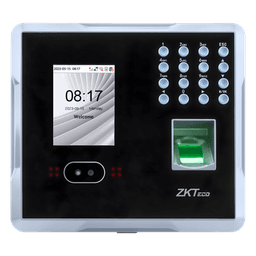 Terminal Multi-Biométrica de Asistencia y Control de Acceso / Reconocimiento Facial, Huella y Tarjeta / 2,000 Usuarios / 1,500 Rostros / 2,000 Huellas / 100,000 Eventos / TCP/IP Wi-Fi USB / ADMS / Pantalla 2.8" TFT