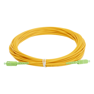Jumper de Fibra Óptica / SC/APC a SC/APC / Monomodo OS2 / 15 m (49.21 ft) / Simplex / 3 mm