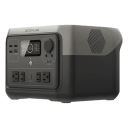 EcoFlow River 2 Max | Estación de Energía Portátil 512Wh Litio LFP / 4 AC 500 W (Max. 1000W) / 1 USB-C 100W / 3 USB -A 12W / Cargador de Coche 8A a 12 o 24V / Conectividad WiFi y Bluetooth (App) / Carga Solar 220W Max.