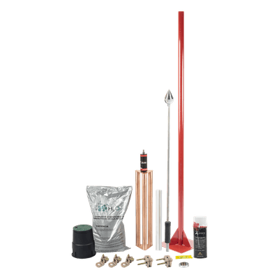 Kit Pararrayo con Accesorios para Protección de Diámetro de 80 m.