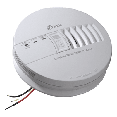 Alarma de monóxido de carbono alámbrica 120 V CA con respaldo de batería de 9 V e interconexión hasta 24 dispositivos, paquete de 6