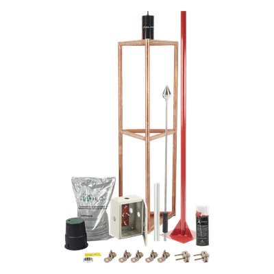 Kit Pararrayo con Accesorios para Protección de Diámetro de 300m.