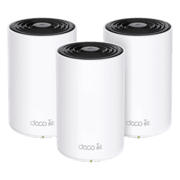 Kit 3 Routers Inalámbricos MESH Interior para Hogar / Doble Banda Wi-Fi 6E AX5400 Mbps / 3 Puerto Gigabit WAN/LAN / 4 Antenas Internas / Administración Mediante la App Deco (iOS, Android) / Protección HomeShield