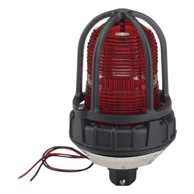 Luz estroboscópica para ubicaciones peligrosas / Montaje tipo tubo / 120 VCA / Rojo / 520.000 candelas / IP66-IP69K