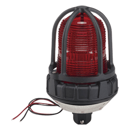 Luz estroboscópica para ubicaciones peligrosas / Montaje tipo tubo / 120 VCA / Rojo / 520.000 candelas / IP66-IP69K