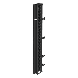 Organizador Vertical CableTek, Doble (Frontal y Posterior), Para Rack Abierto de 45 Unidades, 6 in de Ancho, Color Negro