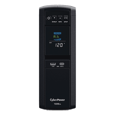 UPS de 1500 VA/900 W, Topología Línea Interactiva, Entrada 120 Vca NEMA 5-15P, Onda Senoidal Pura, Tipo Torre, Con 10 Tomas NEMA 5-15R