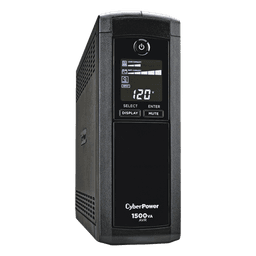 UPS de 1500 VA/900 W, Topología Línea Interactiva, Entrada 120 Vca NEMA 5-15P, Tipo Mini Torre, Con 12 Tomas NEMA 5-15R