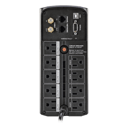 UPS de 1000 VA/600 W, Topología Línea Interactiva, Entrada 120 Vca NEMA 5-15P, Tipo Mini Torre, Con 9 Tomas NEMA 5-15R