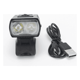 Luz LED Frontal para Bicicleta / 500 Lúmenes / IP67 / Batería Recargable 1200 mAh / Resistencia a Caídas 2 m (6.6 ft) / USB-C / 3 Niveles de Intensidad
