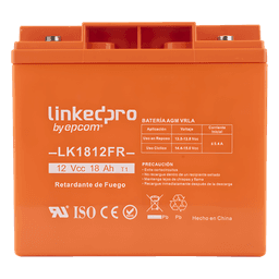 Batería de respaldo 12 V |  18 Ah | AGM | Certificada UL94-V0 Retardante a la Flama  | Especial para Seguridad Electrónica | UPS | Sistemas de Emergencia | Vida útil 5 años | Terminales T1