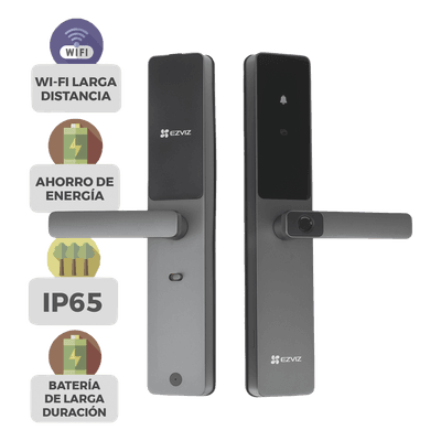Cerradura Inteligente / Cerrojo Tipo Americano / Wi-Fi / Bluetooth  /  Códigos Temporales Para Visitantes / Lectura de Huella / Lectura de Tag / Contraseña /  Botón para Timbrar / Apertura remota desde la APP /  No Requiere Hub 