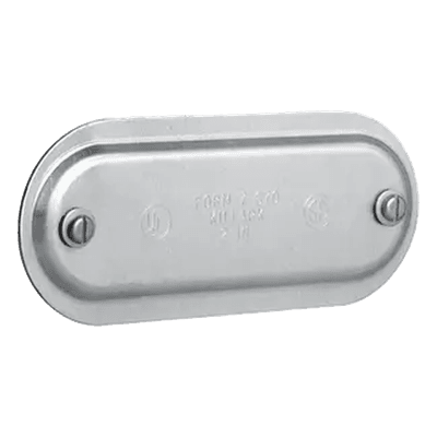 Tapa de Aluminio para Condulet Ovalada de 1".