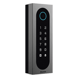 Control de Acceso Slim / 20,000 Tarjetas / 100,000 Eventos / IP65 & IK09 / Multi-Credencial QR-Bluetooth-PIN-RFID / Wiegand-RS485-Relay / Aluminio y Vidrio Templado
