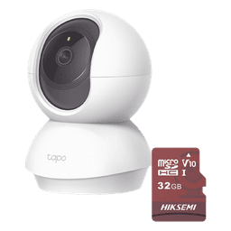 Kit de Cámara IP Wi-Fi / Incluye 1 Pieza Modelo TAPOC200 / 2 Megapixel /  Utiliza La App Tapo / 1 Memoria Micro SD  Hiksemi Modelo  HS-TF-E1/32G