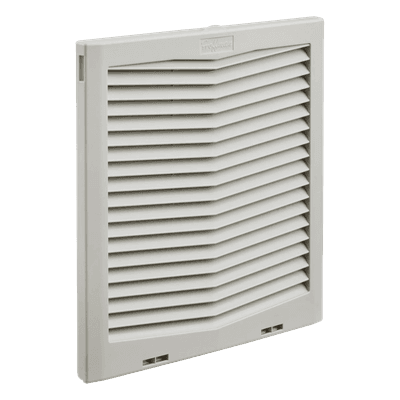 Rejilla de Escape para Ventilador con Filtro HG / Protección IP54 / Compatible con Ventiladores HF13 de 13 in (325 mm) / De Plástico / Color Gris Claro