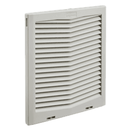 Rejilla de Escape para Ventilador con Filtro HG / Protección IP54 / Compatible con Ventiladores HF13 de 13 in (325 mm) / De Plástico / Color Gris Claro