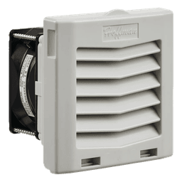 Ventilador Con Filtro de Montaje Lateral HF04, Con Flujo de Aire de 21 CFM, 115 Vca, Color Gris Claro 