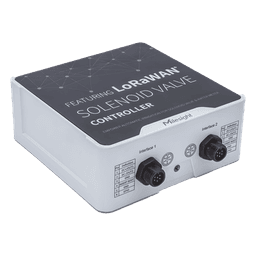 Controlador IoT Industrial LoRaWAN para Válvulas Solenoides / 2 Salidas CC / 2 Entradas por Pulsos / IP67