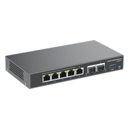 4 en 1: Firewall Nueva Generación, Router, IP PBX (24 usuarios / 8 llamadas), Switch Gigabit de 5 Puertos (4 PoE) y 2 Puertos SFP 2.5 Gigabit