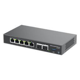 4 en 1: Firewall Nueva Generación, Router, IP PBX (24 usuarios / 8 llamadas), Switch Gigabit de 5 Puertos (4 PoE) y 2 Puertos SFP 2.5 Gigabit