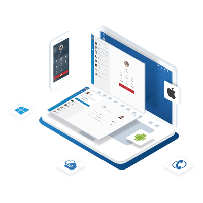 PBX Cloud / 5 Extensiones Enterprise / 5 Llamadas Simultáneas / VoIP HD / 500 Min Grabación / App Móvil y Web / CRM Integrado