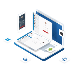 PBX Cloud / 5 Extensiones Enterprise / 5 Llamadas Simultáneas / VoIP HD / 500 Min Grabación / App Móvil y Web / CRM Integrado
