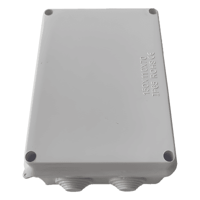 Caja de Derivación IP65 / 10 Entradas / IK07 / ABS / 150 x 110 x 70 mm (5.9 x 4.3 x 2.8 in)