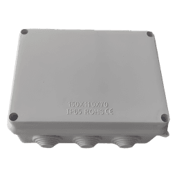 Caja de Derivación IP65 / 10 Entradas / IK07 / ABS / 150 x 110 x 70 mm (5.9 x 4.3 x 2.8 in)