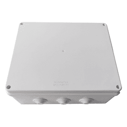Caja de Derivación para Exterior / IP65 / IK07 / 12 Entradas / 300 x 250 x 120 mm (11.8 x 9.8 x 4.7 in) / ABS Industrial
