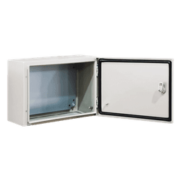 Gabinete de Acero IP66 Uso en Intemperie (500 x 300 x 300 mm) con Placa Trasera Interior Metálica y Compuerta Inferior Atornillable (Incluye Chapa y Llave T). Ideal para Centros de Carga y Tableros de Control