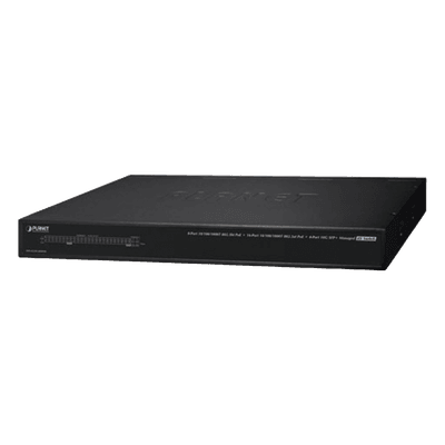 Switch AV Profesional / 24 Puertos PoE Gigabit / 8 PoE++ 95W / 16 PoE+ 32W / 4 SFP 10G / 480W / Sin Ventilador