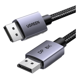 Cable DisplayPort 1.4 | 3 Metros (9.84 Pies) | Resolución 8K@60Hz | Blindaje Interno Múltiple | 3D/HDR+/HDCP | 32.4 Gbps | FreeSync G-Sync | Certificado VESA | Núcleo de Cobre Estañado | Malla de Nylon | Carcasa de Aluminio