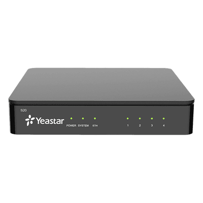 Conmutador IP SIP / 20 extensiones / 10 llamadas simultáneas / 2 puertos FXO analógicos
