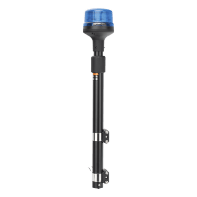 Luz Telescópica para Motocicletas / 8 LED / Azul / 12~24 VCD / Perfil Bajo 88 mm / Certificación ECE R65 / SAE J845