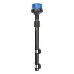 Luz Telescópica para Motocicletas / 8 LED / Azul / 12~24 VCD / Perfil Bajo 88 mm / Certificación ECE R65 / SAE J845