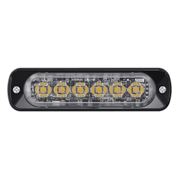 Luz Auxiliar LED / 6 LED Alta Potencia / Perfil Bajo 9 mm / SAE Clase 1 / ECE R65 / IPX7 / Sincronización 15 Unidades