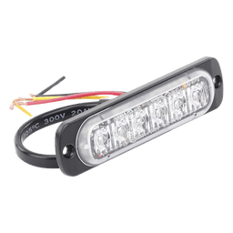 Luz Auxiliar LED / 6 LED Alta Potencia / Perfil Bajo 9 mm / SAE Clase 1 / ECE R65 / IPX7 / Sincronización 15 Unidades