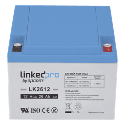 Batería de Respaldo AGM / 12 V / 26 Ah / Vida Útil 5 Años / Terminales M5 / Certificación UL