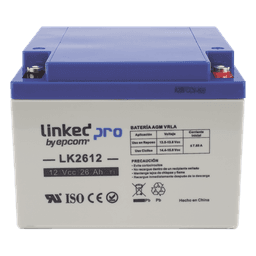 Batería de Respaldo AGM / 12 V / 26 Ah / Vida Útil 5 Años / Terminales M5 / Certificación UL