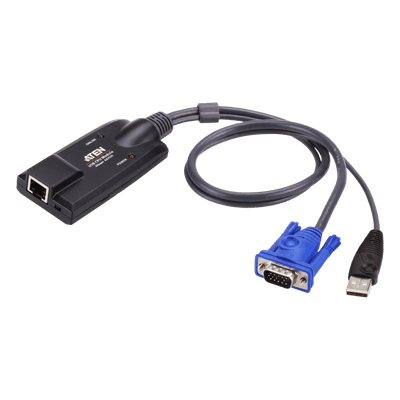 Cable Adaptador | KVM VGA USB | Resolución 1600x1200 | 40m | Emulación de teclado y mouse