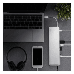 Docking station USB-C multipuerto con power pass-through 