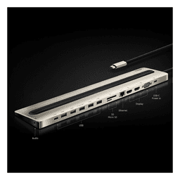 Docking station USB-C multipuerto con power pass-through