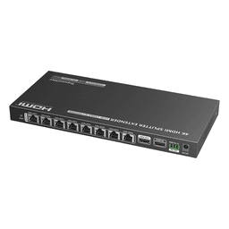Kit Divisor y Extensor HDMI | 1x8 | Hasta 70 m |Resolución 4K @ 60 Hz |  Cat 6/6a/7 | IPCOLOR | CERO LATENCIA | Puerto S/PDIF | EDID | RS232 | Salida Loop / PoC