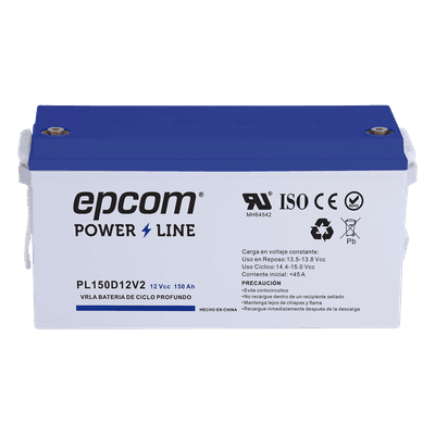 Batería de Respaldo AGM-VRLA / 12 V / 150 Ah / Ciclo Profundo / Terminales T5 / UL94-HB / Sin Mantenimiento