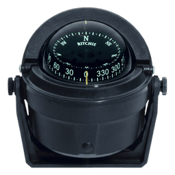 Brújula de Navegación Marítima Ritchie Voyager B-81R / Montaje en Bracket / CombiDial 3" (76 mm) / Iluminación NiteVu Verde / DirectiveForce Magnets / Escudo Solar Móvil / 100% Reparable