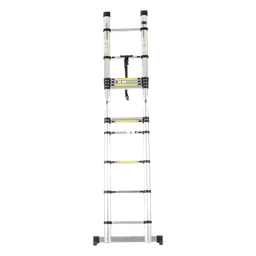 Escalera Telescópica / Aluminio / Tipo Tijera / 3.8 m (12.5 ft) / 150 kg / Plegable